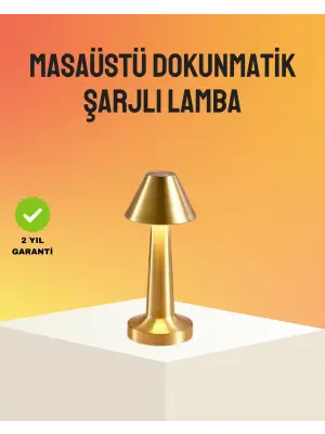 Modern Metal Masa Lambası 3 Işık Renkli Kademesiz Parlaklık Ayarlı