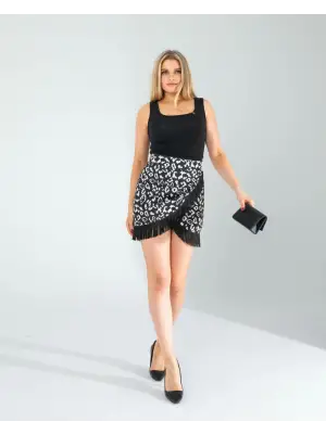 Modern Püskül Detay Mini Etek