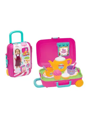 Omarı Elegan Tasarımlı Çay Seti Bavulunda