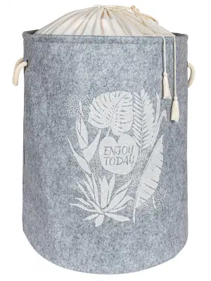 Omarı Püskül Detaylı Düzenleyici Keçe Sepet