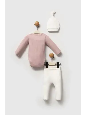 Moi Noi Şapkalı Badi Pantolon Takım MNB5346 Mürdüm