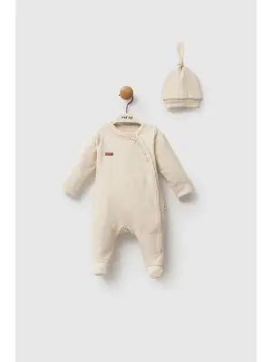 Moi Noi Şapkalı Tulum MNB1248 Bej