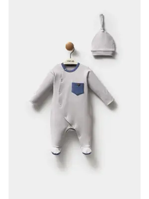 Moi Noi Şapkalı Tulum MNB1250 Gri