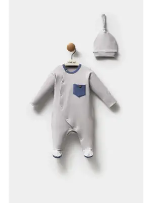 Moi Noi Şapkalı Tulum Mnb1250 Gri