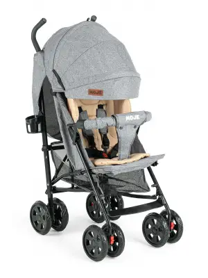 Omarı Güçlü ve Şık Bebek Arabası Gri Siyah