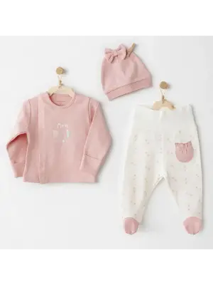 Mon Petit Amour 3lü Zıbın Takım Pink