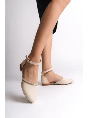 Etkileyici Taş Detaylı Babet Ayakkabı