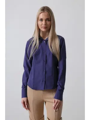 Omarı Şık Mor Basic Gömlek