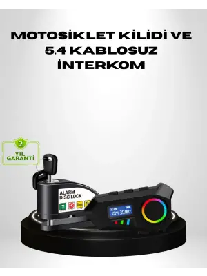 Motosiklet Ve Günlük Kullanım İçin Bluetooth Hoparlör Ve Disk Kilidi Seti