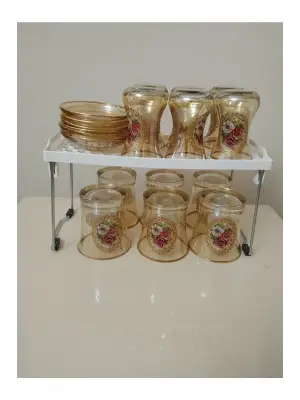 Omarı Pratik Mutfak Rafı ve Bardak Düzenleyici