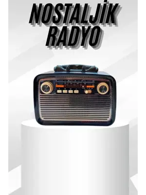 Müzik Kutusu Bluetooth Bağlantılı El Fenerli Nostaljik Tasarım Radyo