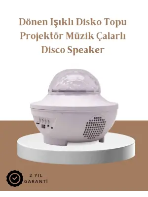 Müzik Ritimli Işık Değişimi & Dönen Dalga Efekti – Galaxy Projektör