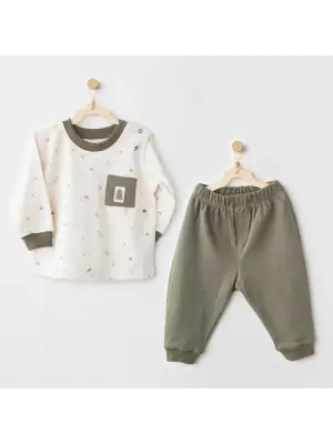 My 1 St Wardrobe 2li Takım Ecru Green