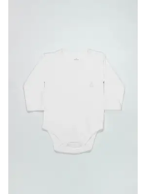 Beyaz Uzun Kol Body Natural Basic Style