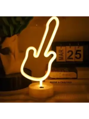 Neon Gitar Masa Lambası