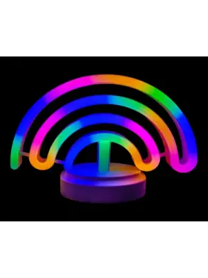 Neon Işıklı Gökkuşağı Masa Gece Lambası