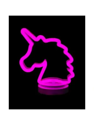 Neon Işıklı Unicorn Masa Gece Lambası
