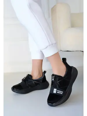 Sportif Siyah Paraşüt Ayakkabı