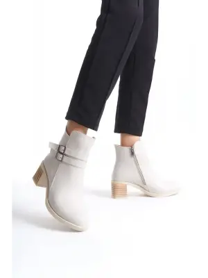 Casual Tokalı Fermuarlı Bayan Bot