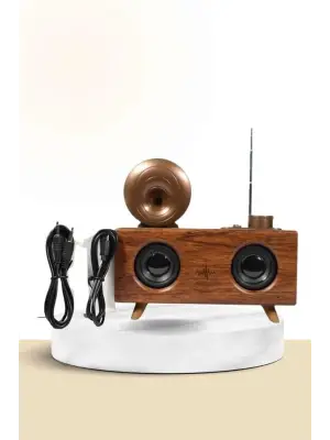 Nostaljik Radyo Bluetooth Bağlantılı Şarjlı Yüksek Ses Kaliteli
