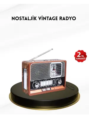 Nostaljik Radyo – Şık Dekoratif Tasarım Ve Güvenli 2 Yıl Garanti