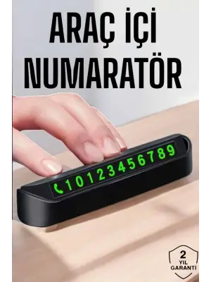 Numaralık Araç İçi Araba Araç Park Numaratör Telefon Numarası Yazma