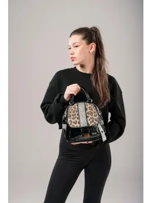   Siyah Cilt Kol Ve Sırt Çantası