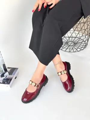 Bordo Rugan Oxford Ayakkabı Erkek Ayakkabı