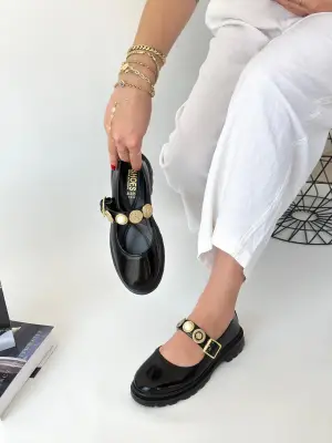 Siyah Rugan Oxford Ayakkabı Erkek Ayakkabı