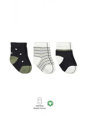 Omarı 3lü Erkek Penye Soket Çorap Seti - Antrasit Rengi