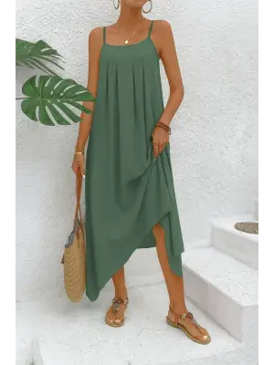 Omarı Asimetrik Detaylı Aerobin Elbise