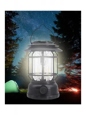 Omarı Bluetooth Müzik ile Usb Şarjlı Led Kamp Lambası