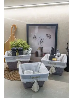 Omarı Çok Amaçlı Kare Keçe Saklama Kutusu