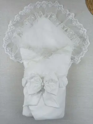 Omarı İpek Pamuklu Lüks Kundak Bebek Battaniyesi