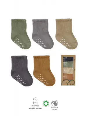 Omarı Kaymaz Düz Soket Çorap Seti