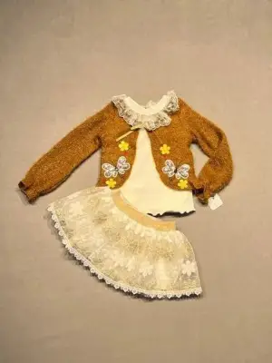 Omarı Kız Çocuk 3lü Hardal Renk Sweat Takımı