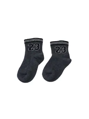 Omarı Konforlu Gri Kısa Çorap