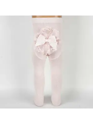 Omarı Kurdele Detaylı Bebek Külotlu Çorap Asorti