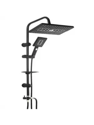Omarı Lüks Mat Siyah Robot Duş Seti | Çok Fonksiyonlu Yağmur Duş Sistemi