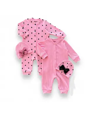 Omarı Pembe Payetli Şapka ve Tulum Kombini