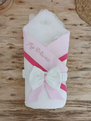 Omarı Pembe Yenidoğan Delüks Kundak Battaniyesi