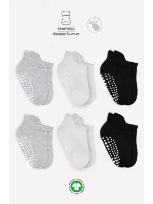 Omarı Rahat Ve Şık 6lı Kaymaz Penye Çorap Seti