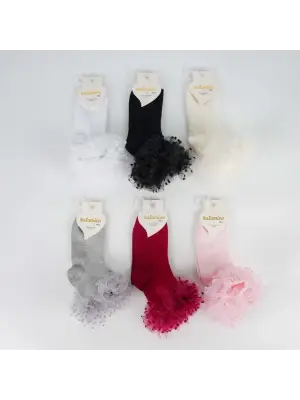 Omarı Renkli Kız Çocukları Çorap Seti