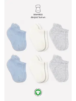 Omarı Renkli Penye Sneakers Çorap Seti