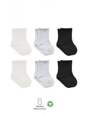 Omarı Renkli Penye Soket Çorap Seti