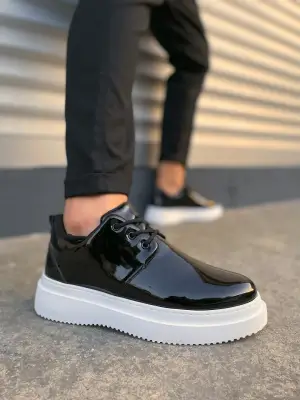 Omarı Rugan Bağcıklı Erkek Günlük Spor Ayakkabı - Siyah