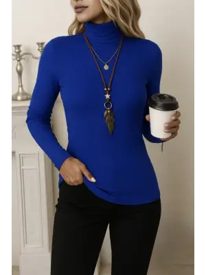 Omarı Şık Kadın Balıkçı Yaka Bluz