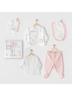 Omarı Şık Pastel Tonlarıyla Bebek Hastane Çıkış Seti