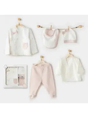 Omarı Şık Tasarımlı Ekru Renkli Ballerina Bebek Seti