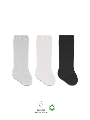 Omarı Sıkı Desteğe Sahip Derby Dizaltı Çorap Seti